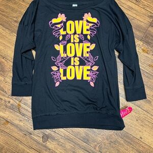 Zumba Fitness Black Sweatshirt with Pink and Yellow Design